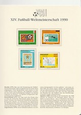 XIV. Mistrzostwa Świata w Piłce Nożnej Włochy 1990, zestaw Paragwaj (4 wartości) z motywami Mistrzostw Świata 1970-1982