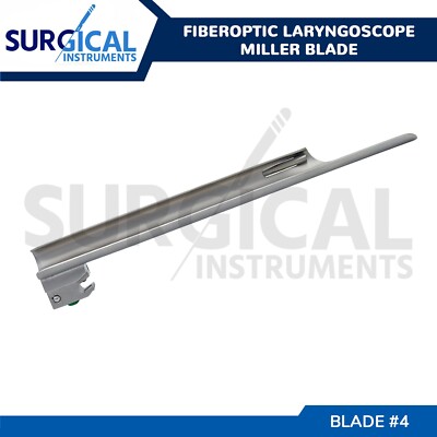 Fiberoptic Laryngoscope Miller #4 Anesthesia Intubation German Grade