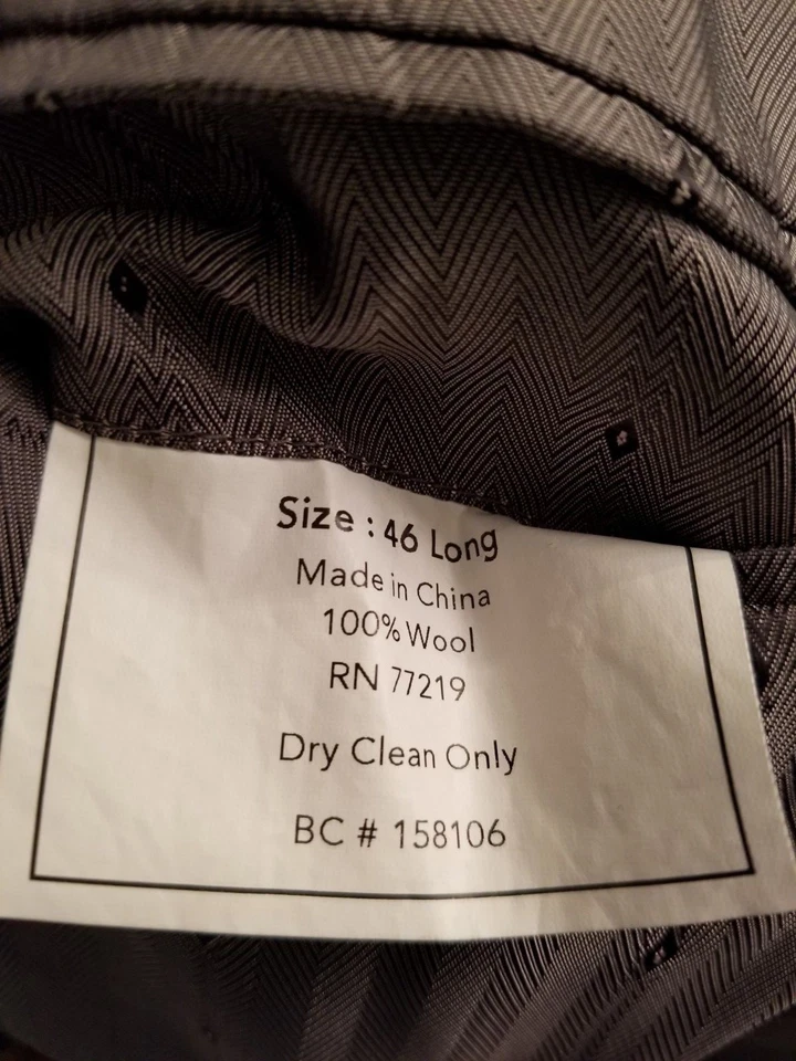 Abrigo Chaqueta Blazer Joseph & Feiss Para Hombre Talla 46 Largo Negro Tostado Azul Lana Foto 3 de 4