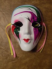 Mardi Gras Ceramic Hand-Painted New Orleans Wall Mask Decor