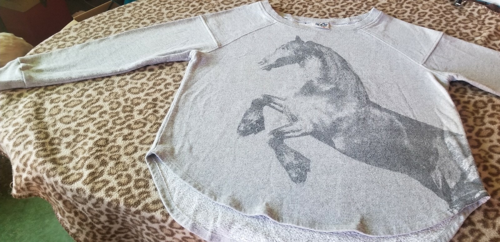 FELPA CAVALLO JUNK FOOD VINTAGE PICCOLA MAI USATA STILE VINTAGE CAVALLI PONY