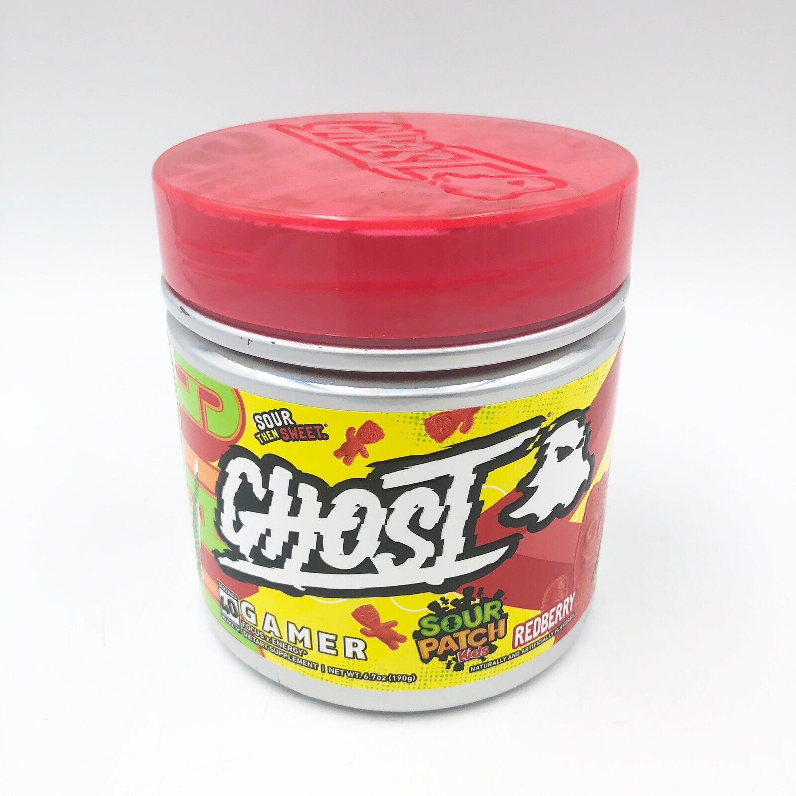 GHOST GAMER Focus x Energy 40 Servings Sour Patch Kids Redberry Exp 7/2023