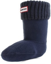 Hunter Kids 245352 Navy Half Cardigan Boot Sock Size L