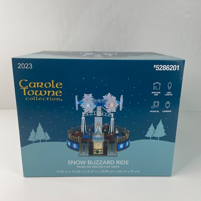 Carole Towne Holiday Christmas Village Snow Blizzard Ride 2023 New