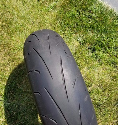 2005-2006 Kawasaki ZX-6R OEM Straight Rear Wheel with Dunlop