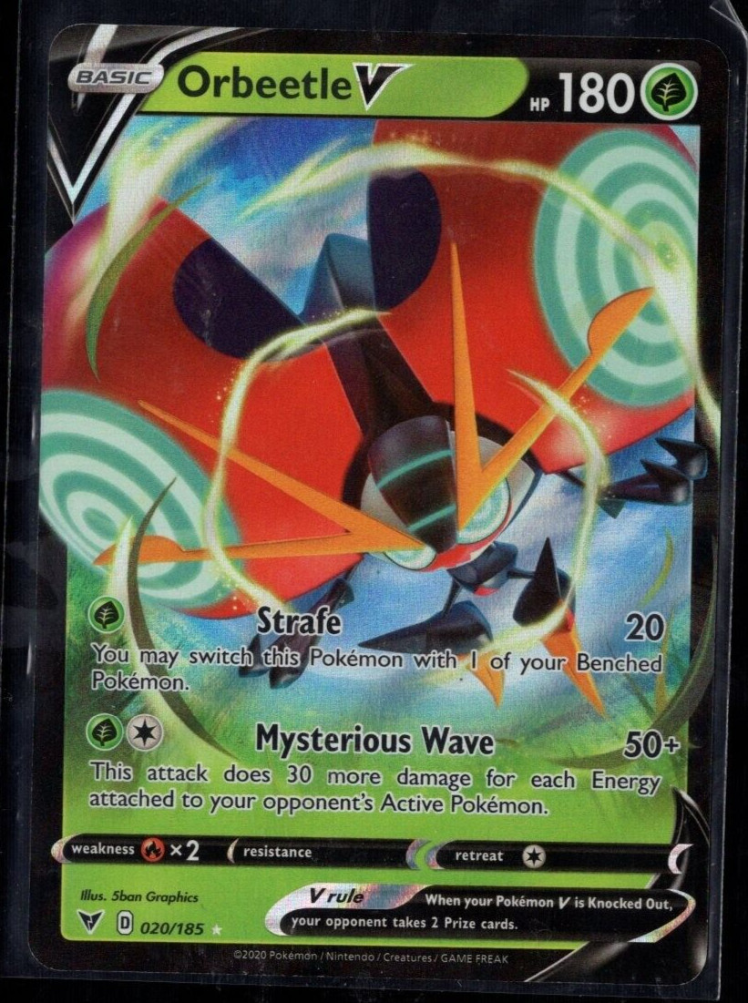 Orbeetle V 20/185 Ultra Rare Vivid Voltage Pokémon TCG Near Mint