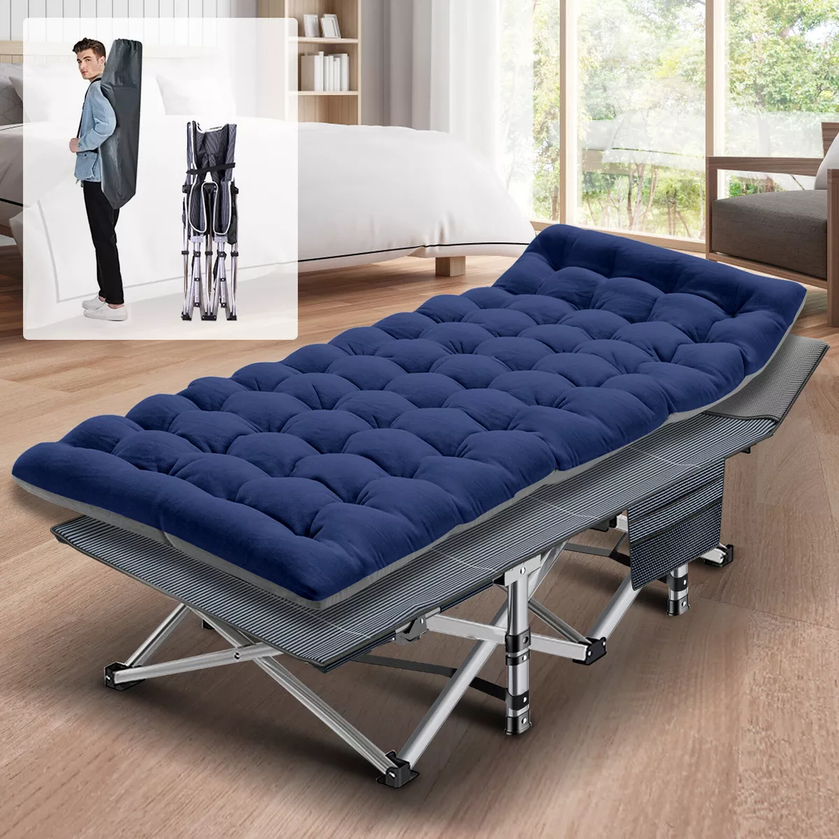 Folding cot chair sales