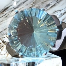 Gorgeous Sterling Silver Prasiolite Statement Ring Size 4.75