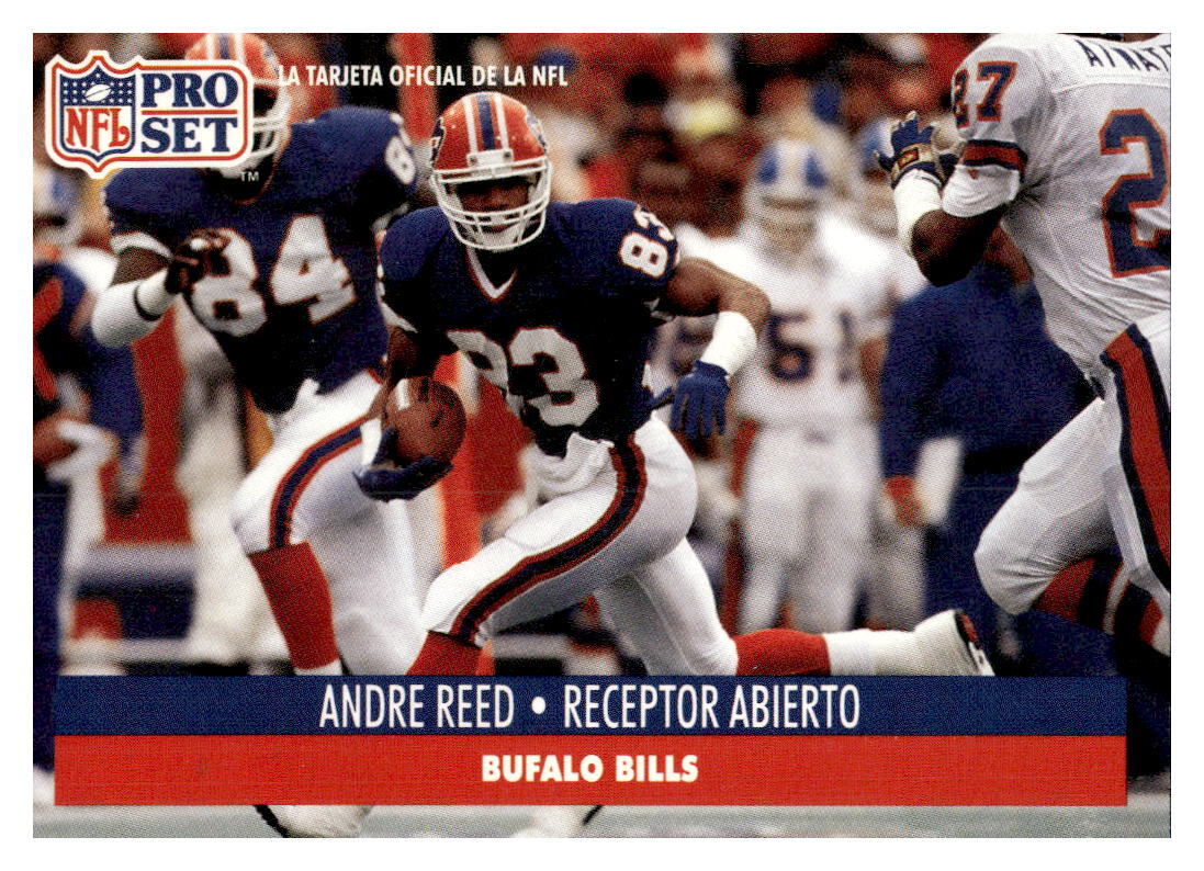 ANDRE REED 1991 Pro Set Spanish #15 Buffalo Bills     Hall of Fame