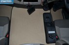 VELOUR CARPET FLOOR MATS SET FIT RENAULT PREMIUM - BEIGE WITH BLACK TRIM