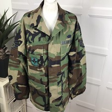 US Air Force Combat Jacket Woodland Camo Medium Chest 41in US Air Force Patches