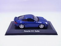 Porsche 911 996 Turbo 1999 1:43 Maxichamps Metall Blau 940069301 Modellauto