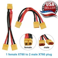 Amass XT60 Parallel Y Splitter Adapter Cable Extension 14AWG 3.35" USA