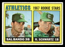 1967 Topps Athletics Rookie Stars Sal Bando/Schwartz #33 VG-EX XX5760