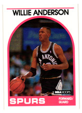 1989-90 NBA Hoops Basketball Card #235 Willie Anderson San Antonio Spurs    