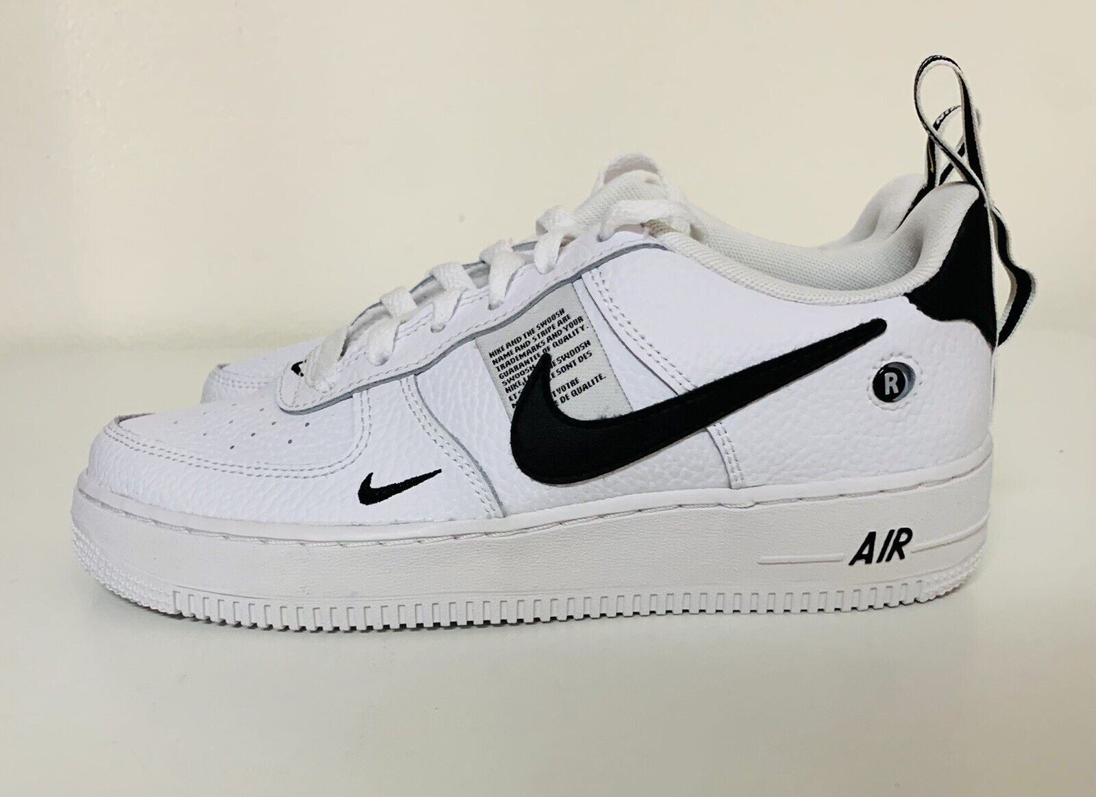 Nike Air Force 1 LV8 Utility GS White Black Kids Youth Shoes AV4272 100 Sz  1Y