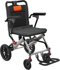Ultra Lightweight Elderly Transport Wheelchair Portable Folding Transport Chair.