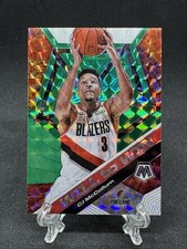 2019-20 Panini Mosaic - Will to Win C.J. McCollum #1 Green Mosaic Prizm