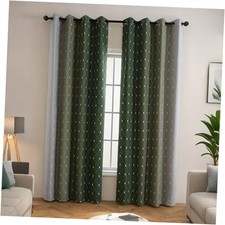 Sage to Gray Ombre Blackout Curtains 84 Inches 52"W x 84"L Pack of 2 Green
