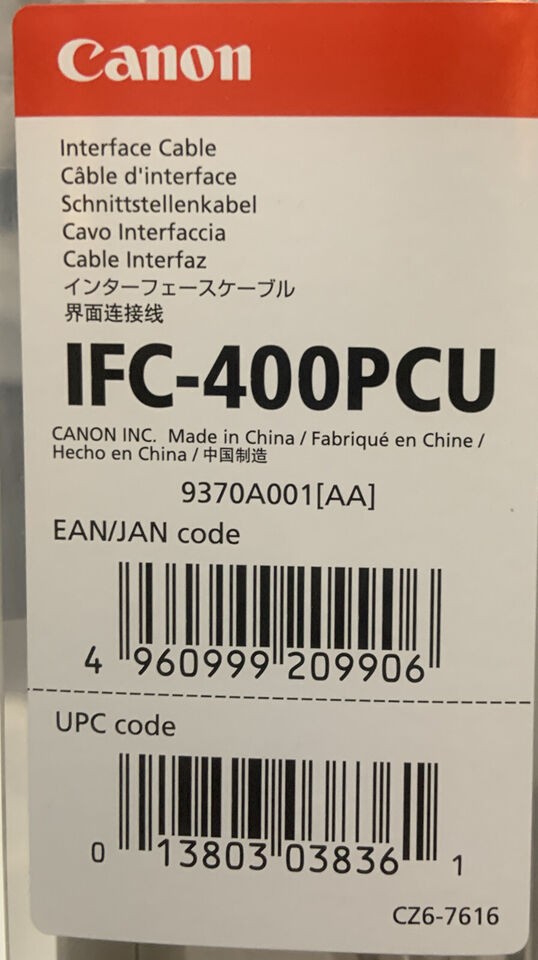 Canon IFC-400PCU USB Cable 6FT