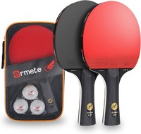 Tischtennis Set 2 SchläGer 3 BäLle Tragetasche Ideal FüR AnfäNger Familien
