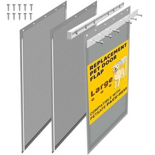 3-Flap Large Pet Door Insulation Flap with Flap Clamp, Flap Back Plate  Scre...