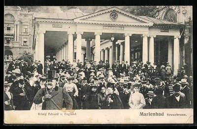 Kreuzbrunn/Marienbad, King Edward of England, postcard 1906 