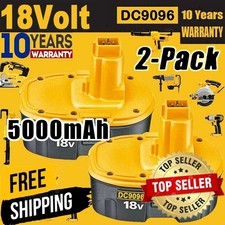 2pack 18V For Dewalt 18 VOLT DC9096 DC9098 NiMh Battery DC9099 Replace DC9181 US