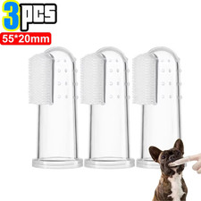 Silicone Soft Pet Finger Cuff Toothbrushes Dog Brush Bad Breath Tartar Teeth Car