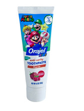 Orajel Kids Super Mario Anti Cavity Toothpaste Fluoride Natural Berry 4.2oz New 1.19 per gallon