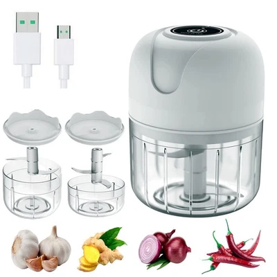 MARKENLOS Multi-Zerkleinerer Elektrisch Küche Mini Knoblauchhacker Obst Zwiebelschneider