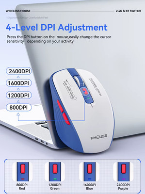 M303L Bluetooth-Funkmaus 2,4 GHz Dual-Mode 1600 DPI Leise für Tablet Notebook