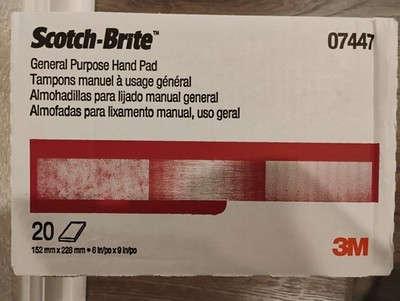 3M 07447 Scotch-Brite 6 in x 9 in General Purpose Hand Pads (20 Pack)