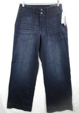 -NWT Liverpool Jeans Patch Pocket Wide Leg Women's Jeans Indigo Sz 10/30