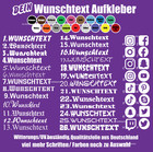 10cm Wunschtext Aufkleber Auto Boot Name Schriftzüge Sticker Rad eigener Text TV