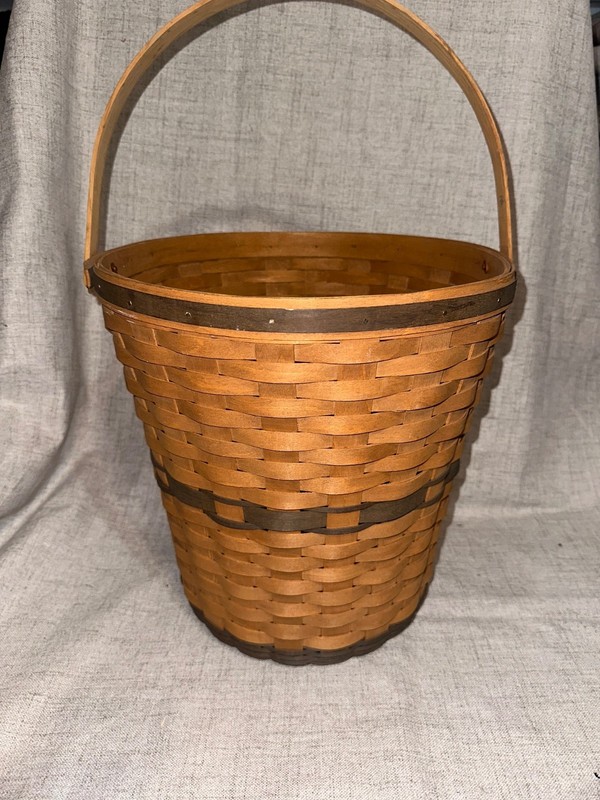 Longaberger 1989 Waste Basket with Signatures