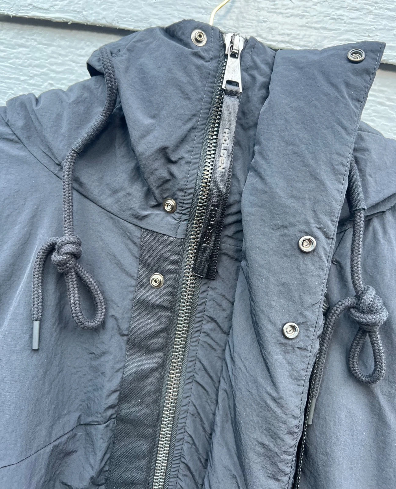 Holden Mens Long Down Parka Black Jacket Size XL - product detail image 17