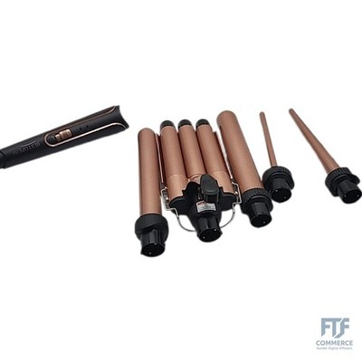 5 in 1 Lockenstab Set, BESTOPE PRO 5 in 1 Lockenstäbe Set mit Glätteisen mit 3-f