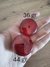 2 pieces huge amber bakalit beads