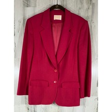 Pendleton Blazer Size 10 Pink Pure Virgin Wool Made in USA Vintage T344-200