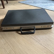 Vintage Slim 3 Samsonite Gray Briefcase Hardshell Attach Case 60s - Flaw
