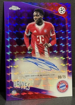 その他 Topps Merlin ball Alphonso Davies Auto 2025-26 Topps Chrome UCC Bayern Munich Alphonso Davies Auto Purple