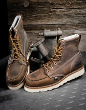 Thorogood Men's Soft Toe American Heritage Wedge Boots 814-4203, SIZE 6.5D