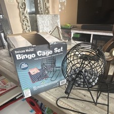 Cardinal Industries Deluxe Metal Bingo Cage Set w/ Ball Selector  Cards