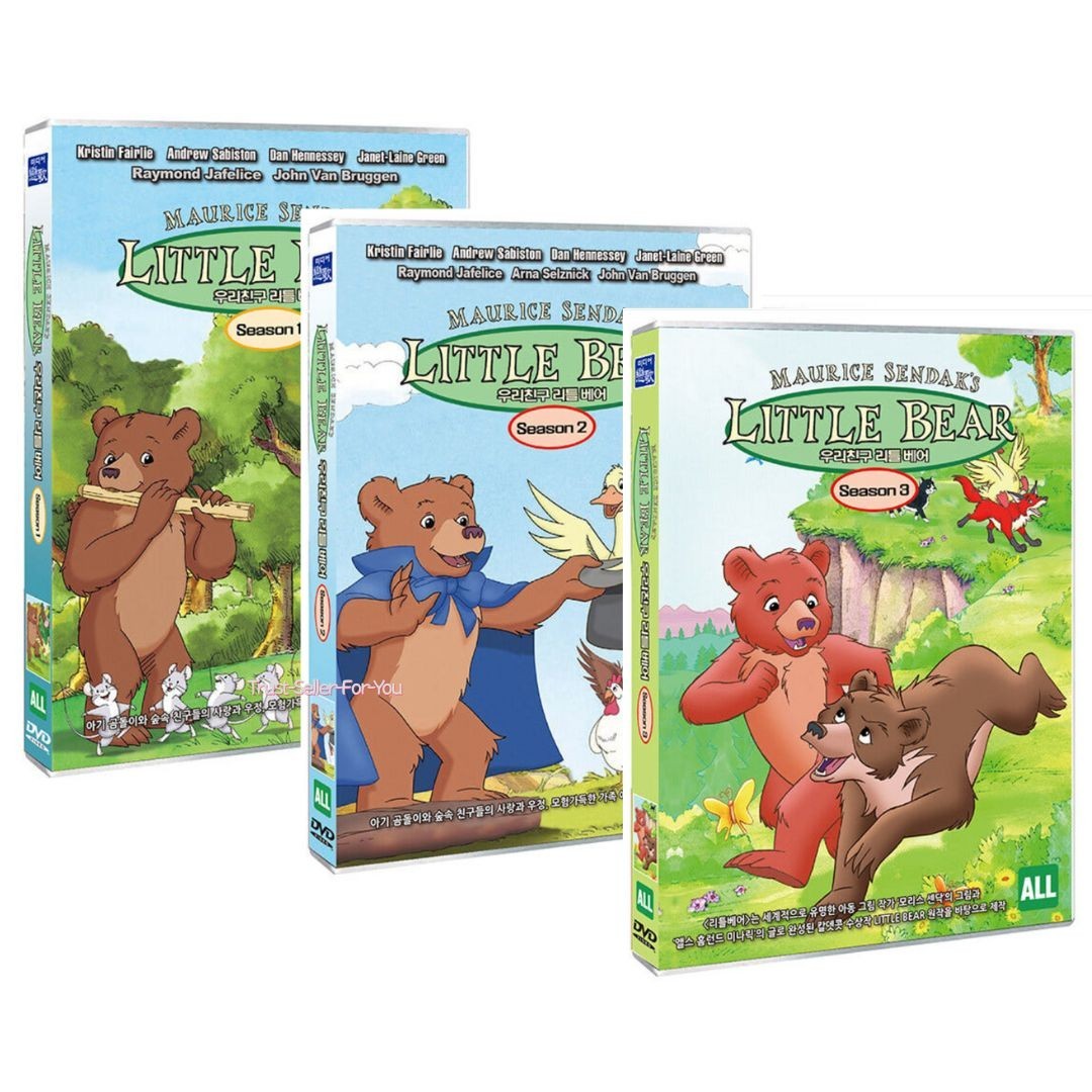Little Bear Seasons 1, 2, 3 DVD Set(3 Discs, 3 Cases) 1995–2003 Maurice Sendak's