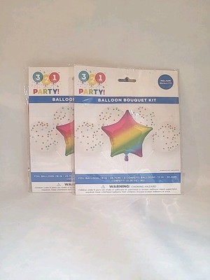 Lot 2 321 PARTY Balloon Bouquet Kit Stars