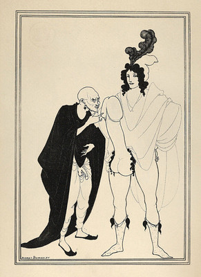 AUBREY BEARDSLEY THE EXAMINATION OF HERALD  DRAWING GICLEE PRINT FINE CANVAS