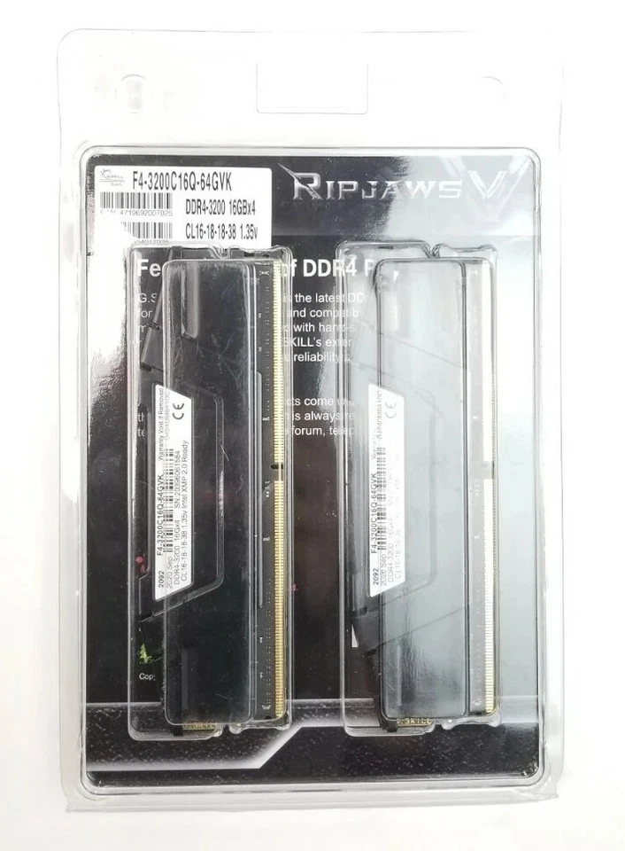 G.SKILL Ripjaws V Series 64GB (4 x 16GB) 288-Pin PC RAM DDR4 3200 (PC4 25600) - Image 2 of 4