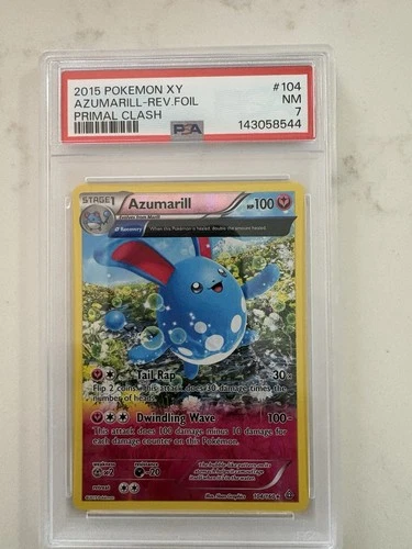 Pokémon TCG Azumarill Primal Clash Holo Rare Card 104/160 PSA 7 NM