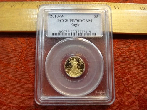 2010-W American Eagle $5 Gold Coin 1/10 oz - PCGS Graded PR70DCAM - Free S&H USA